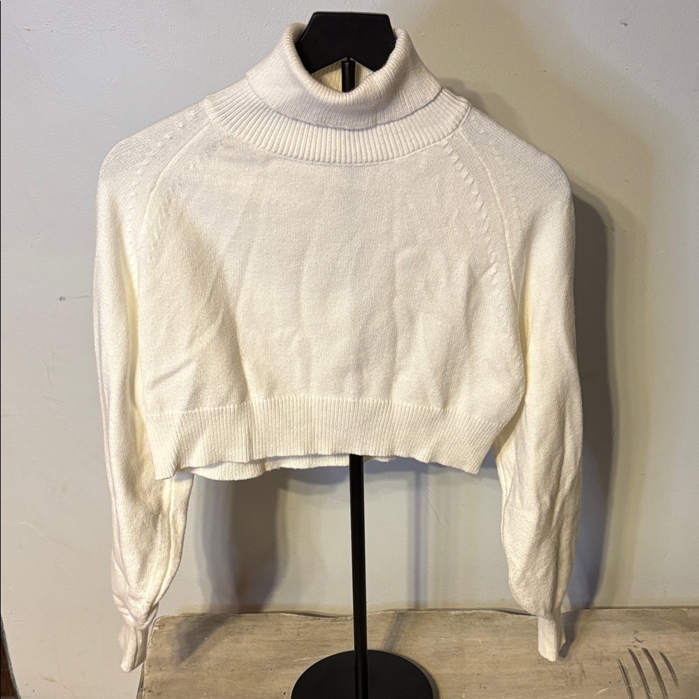 Elegant Cream Turtleneck Sweater